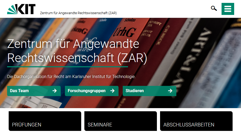 Neue ZAR Webseite